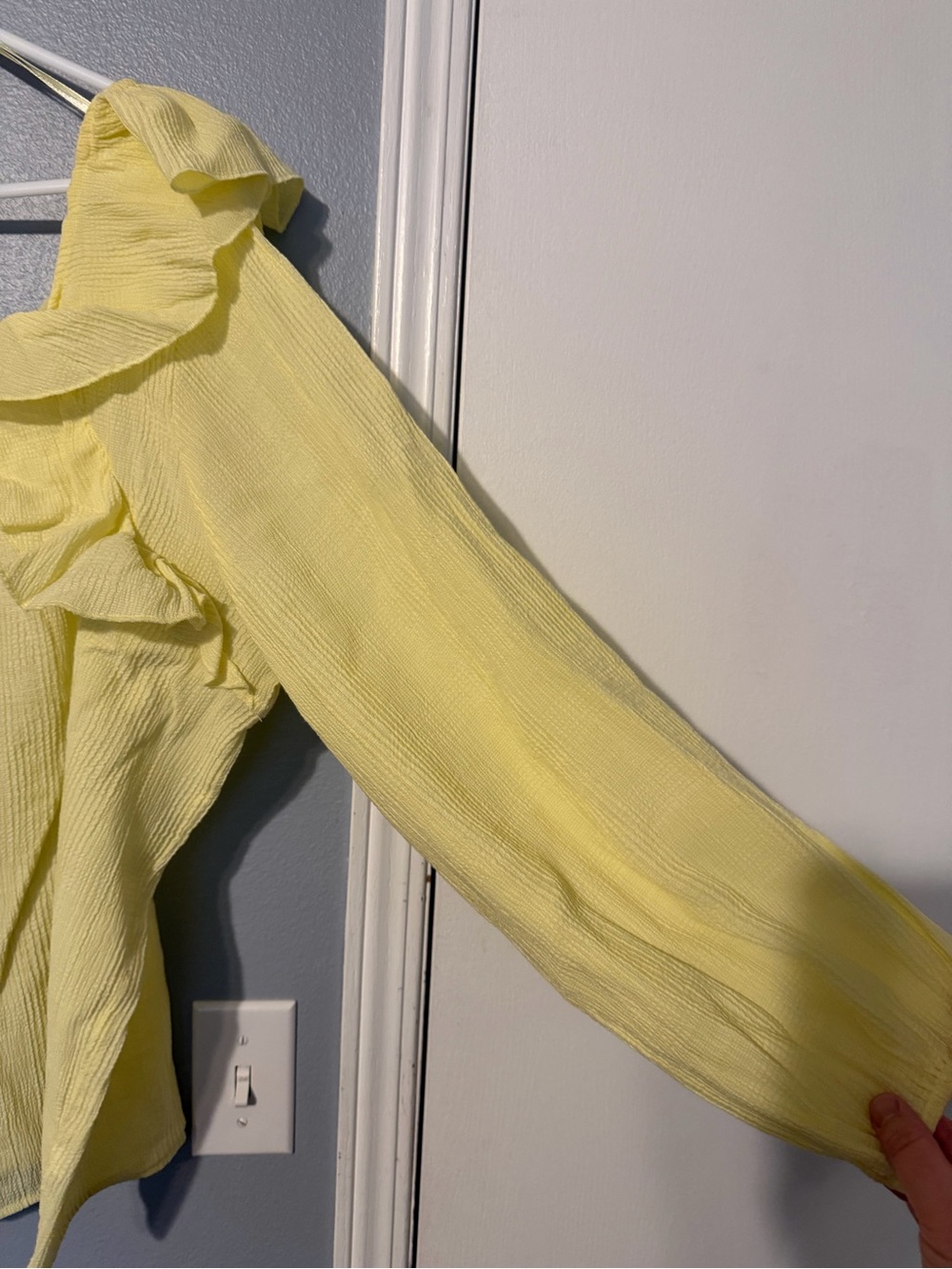 Bright Yellow Ruffle Square-Neck Blouse - Picture 2 of 5